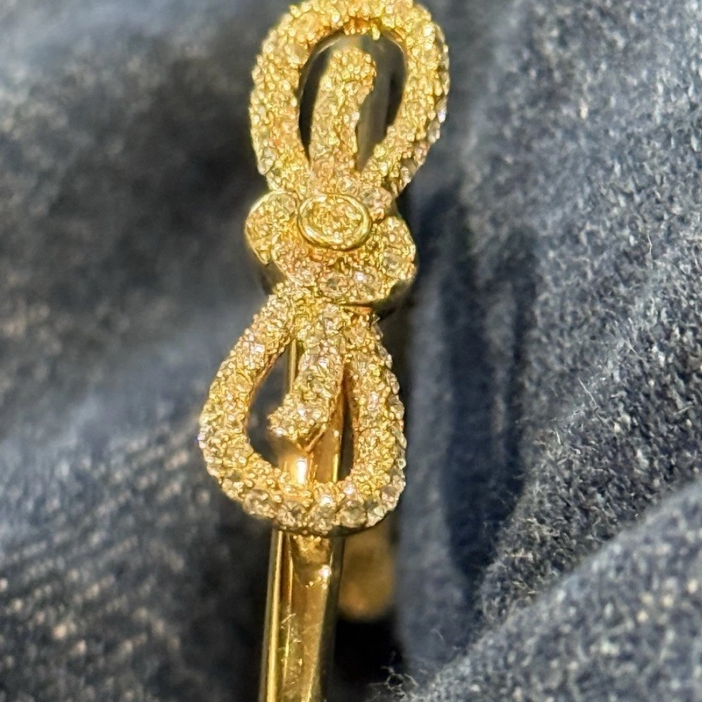 Gold Kate Spade Cuff Bow Bracelet - Picture 5 of 5